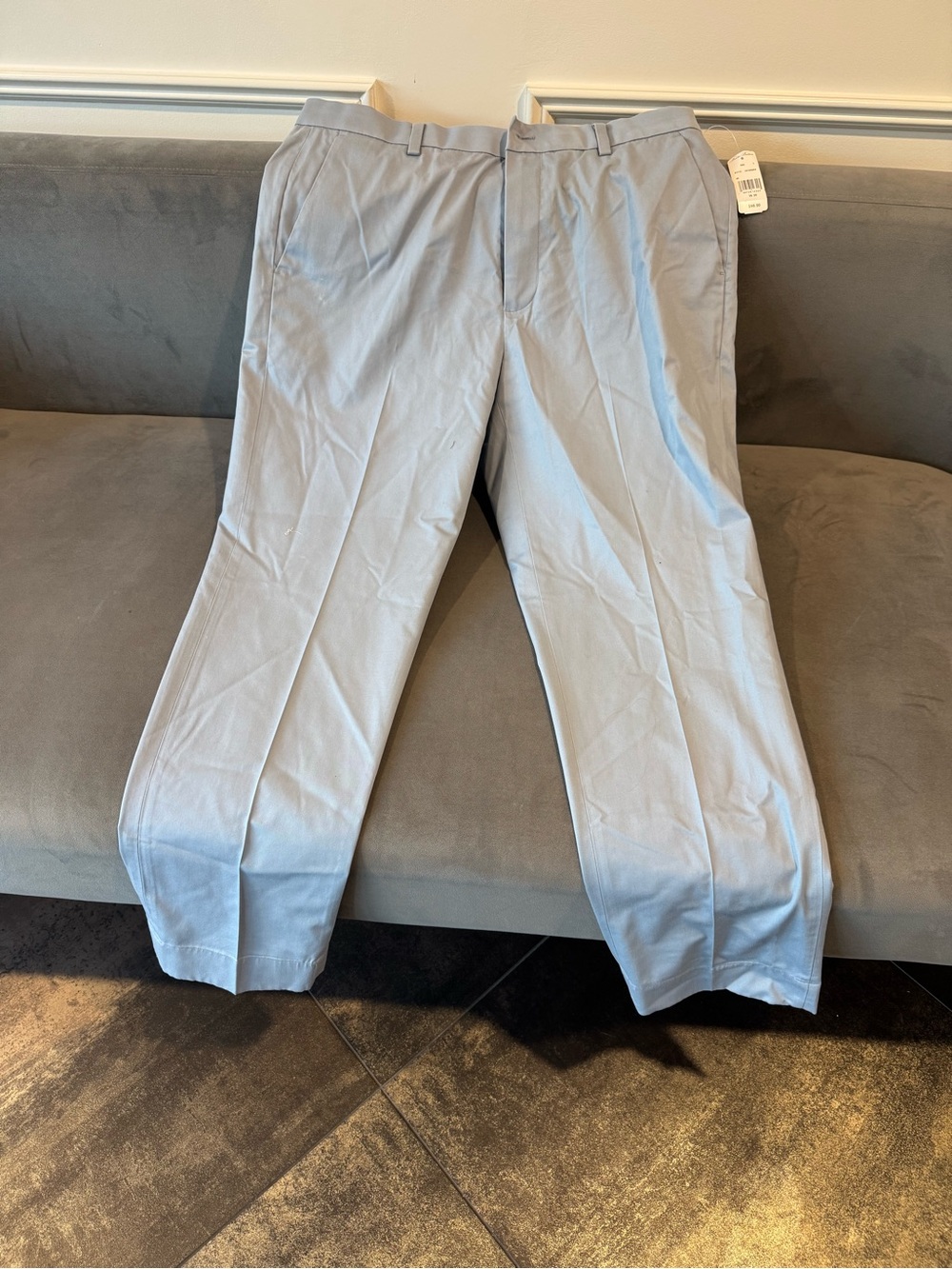 Brooks Brothers Light Gray Men's Chinos - Clark Fit